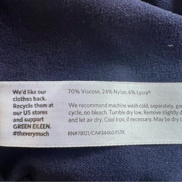 Eileen Fisher washable stretch crepe pant in navy size XS excellent condition - Picture 13 of 13